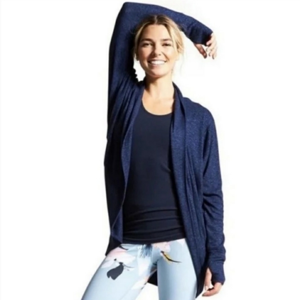 Athleta Luxe Pose Cocoon Wrap Cardigan Sweater